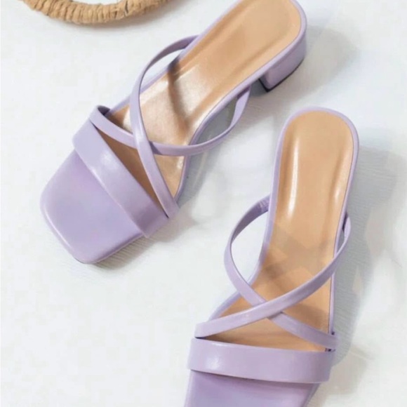 SHEIN Lavender Strappy Heels - Picture 1 of 4